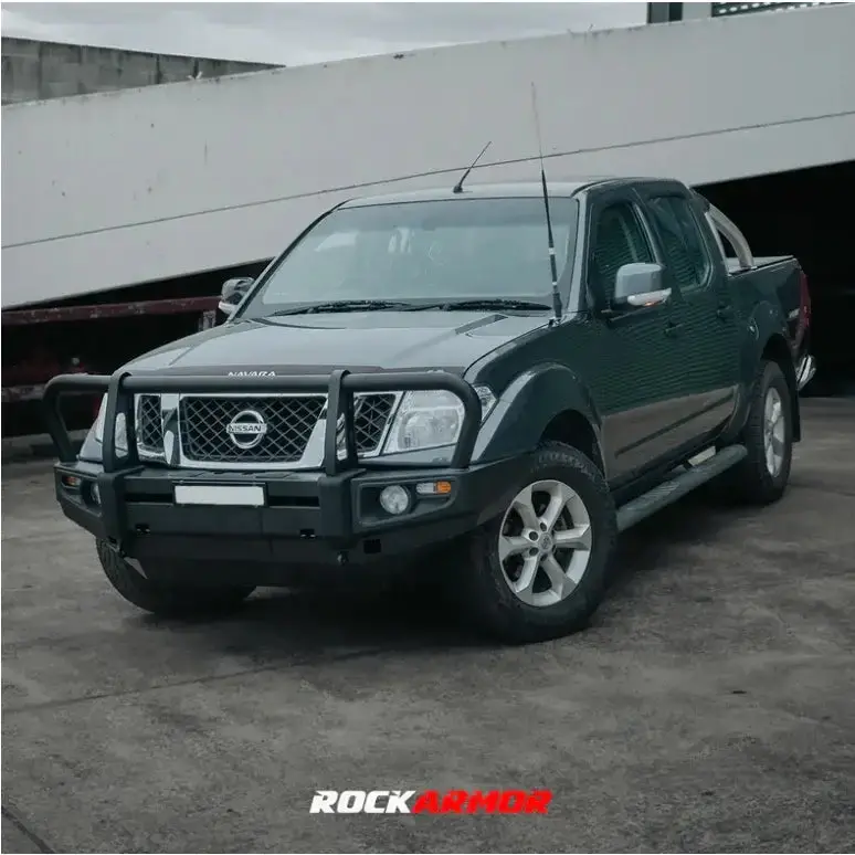Nissan Navara D40 2005-2015 Spanish/Thai & Pathfinder R51 (Will Not Fit Stx550)(Bar Cut) Rockarmor Premium Steel Bullbar 1