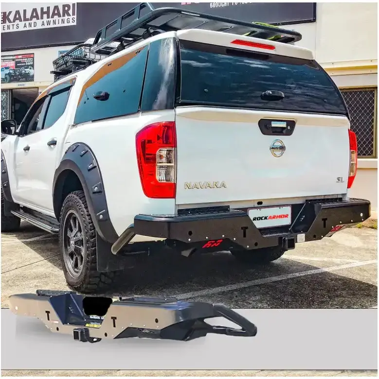 Nissan Navara Np300 D23 2015 To Current Rockamor Elite Steel Rear Step / Towbar 1