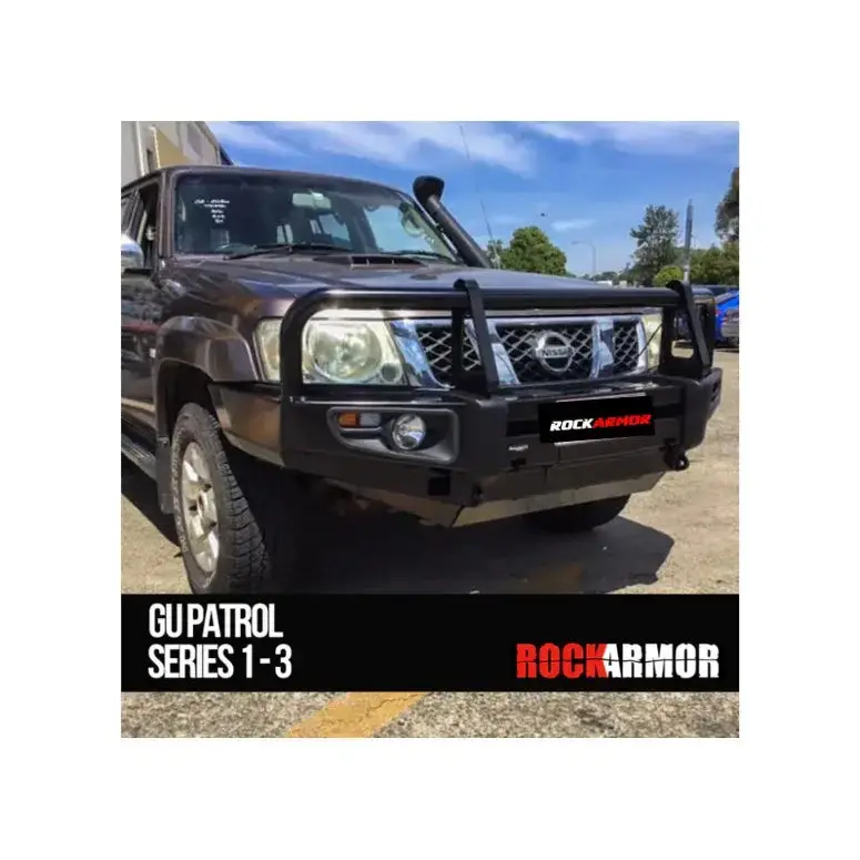 Nissan Patrol Gu1 97- 09/2004 (Full Bar Replacement) Rockarmor Premium Steel Bullbar 1