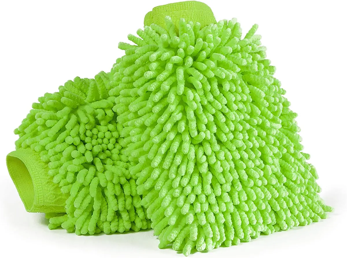 Premium Chenille Car Wash Gloves (2-Pack) | Scratch-Free | Super Absorbent | 3 Colors 3