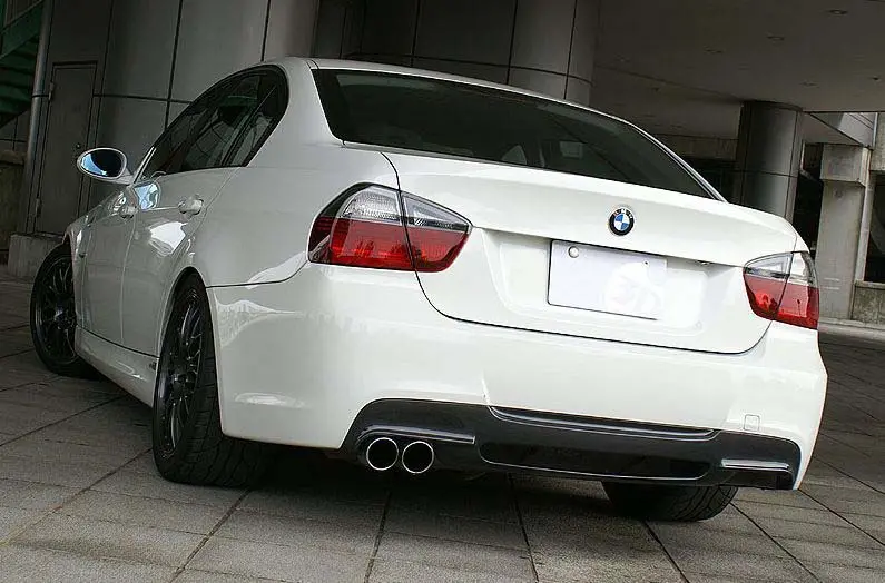 Bmw E90 3-Series 3D Design Carbon Rear Diffuser (Single Outlet) 1