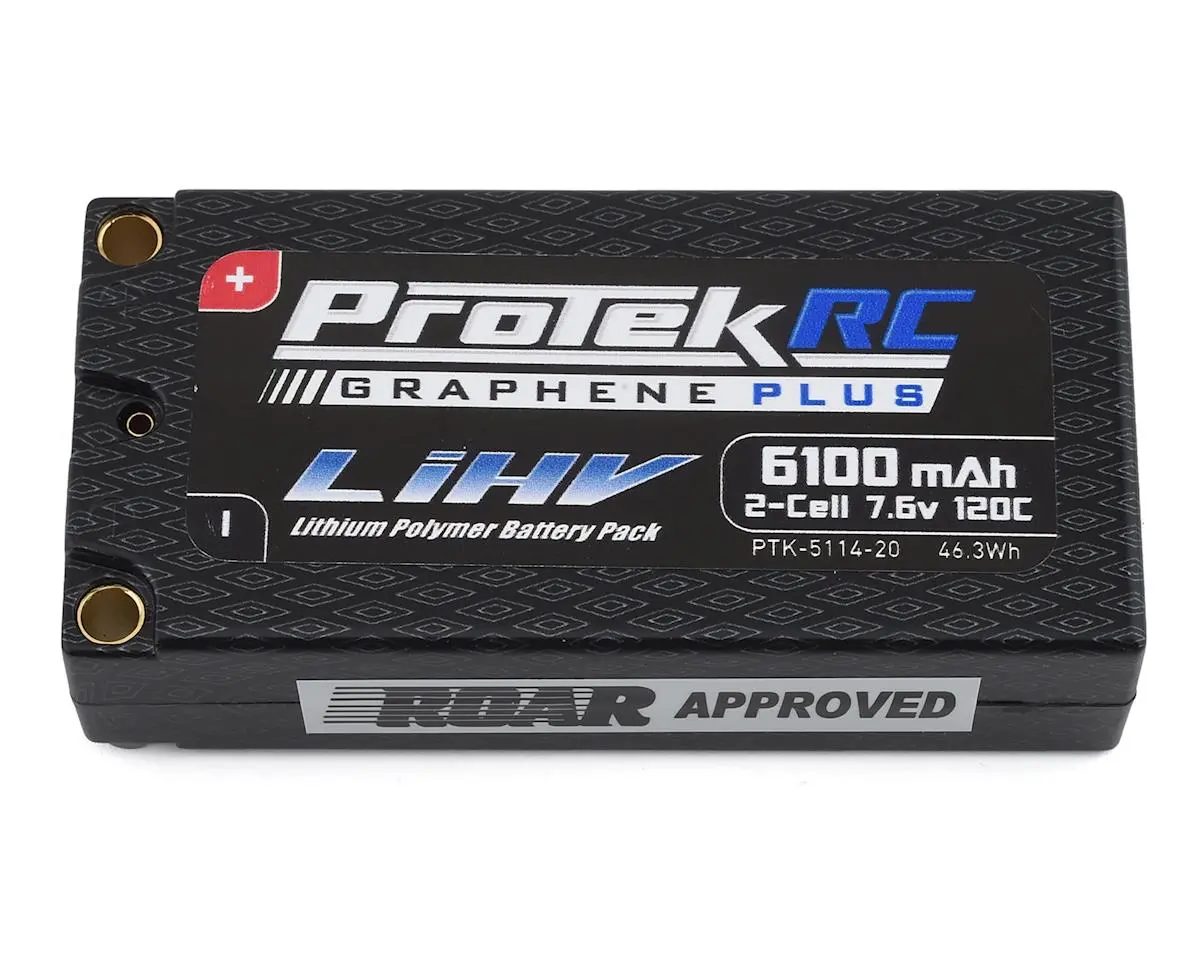 Ptk-5114-20 6100Mah 7.6V 120C Shorty Battery With 5Mm Bullets 1