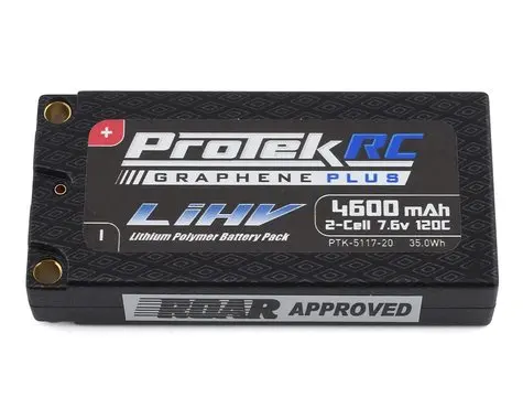 Ptk-5117-20 The Protek R/C 2S 120C Low Ir Graphene + Hv Lcg 4600Mah Shorty Lipo Battery 1