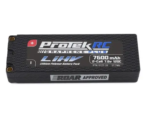 Ptk-5127-20 Protek Rc 2S 120C Low Ir Si-Graphene + Hv Lipo Battery (7.6V/7600Mah) W/5Mm Connectors 1
