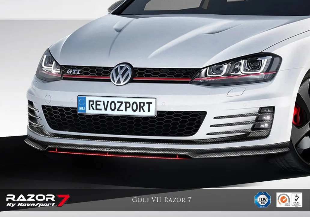Revozport Vw Golf Vii Razor 7 Dry Carbon Fiber Front Splitter 1