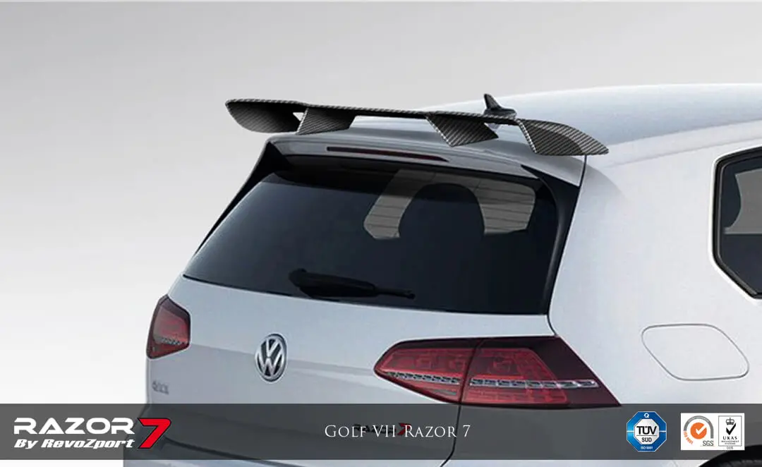 Revozport Vw Golf Vii Razor 7 Dry Carbon Fiber Roof Spoiler 1