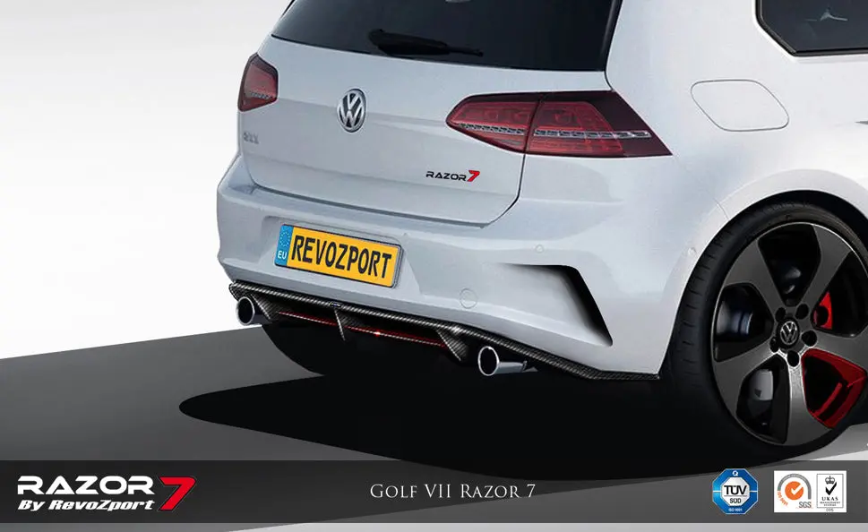 Revozport Vw Golf Vii Razor 7 Rear Diffuser W/ 3D Underspoiler 1