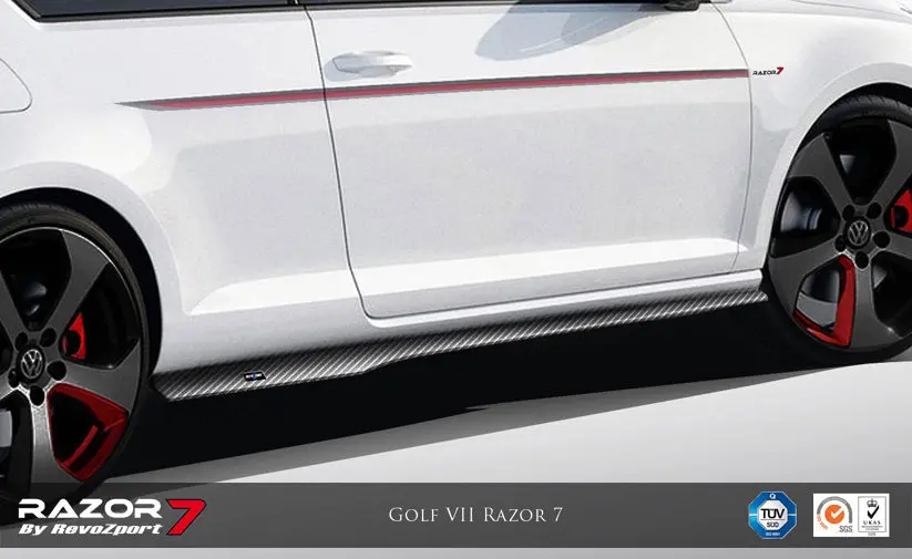 Revozport Vw Golf Vii Razor 7 Dry Carbon Fiber Side Skirt 1