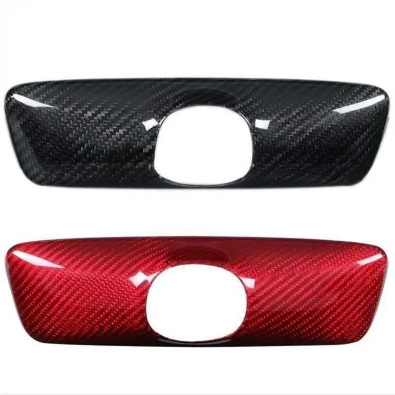 Dry Carbon Fiber Interior Rearview Mirror Cover For Model 3/Y | 4 Finishes | Lightweight 1