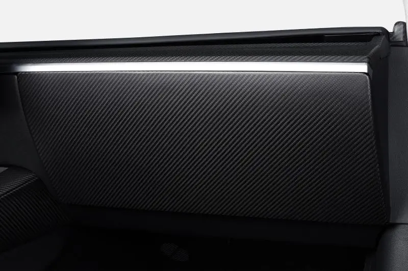 Real Dry Carbon Fiber Glove Box Cover Overlay For Model Y / 3 1