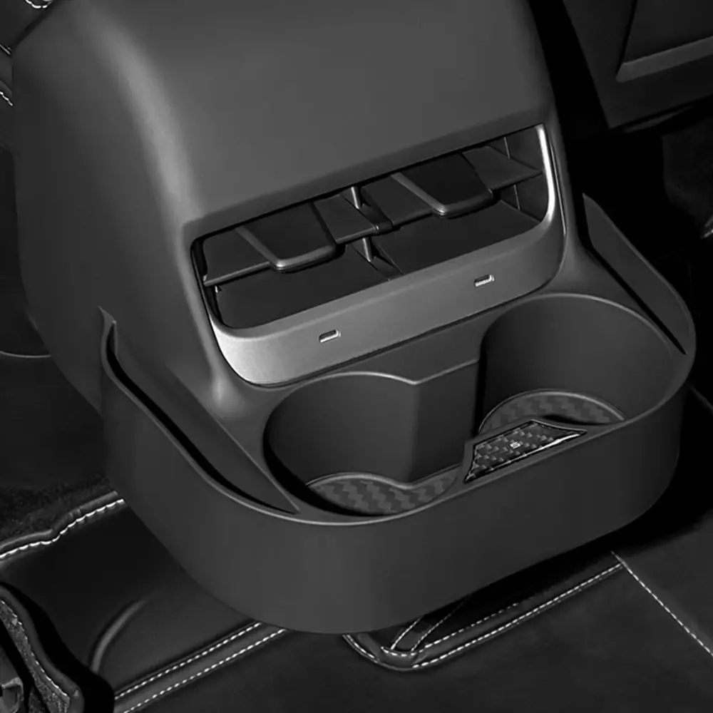 Rear Air Vent Cup Holder Storage Box For Tesla Model 3/Y 1
