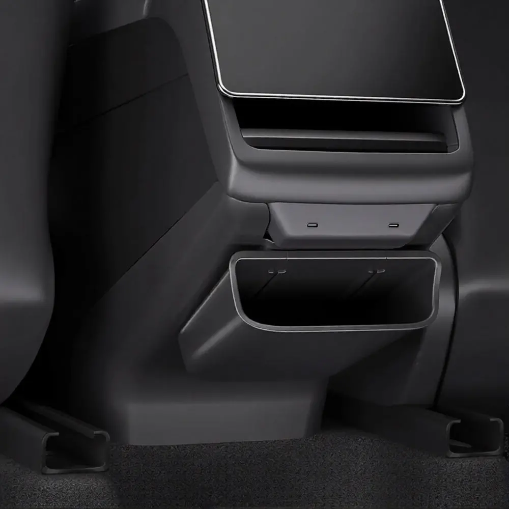 Rear Center Console Cover & Storage Box For Model 3 Highland & Model Y Juniper | Tpe Protection 1
