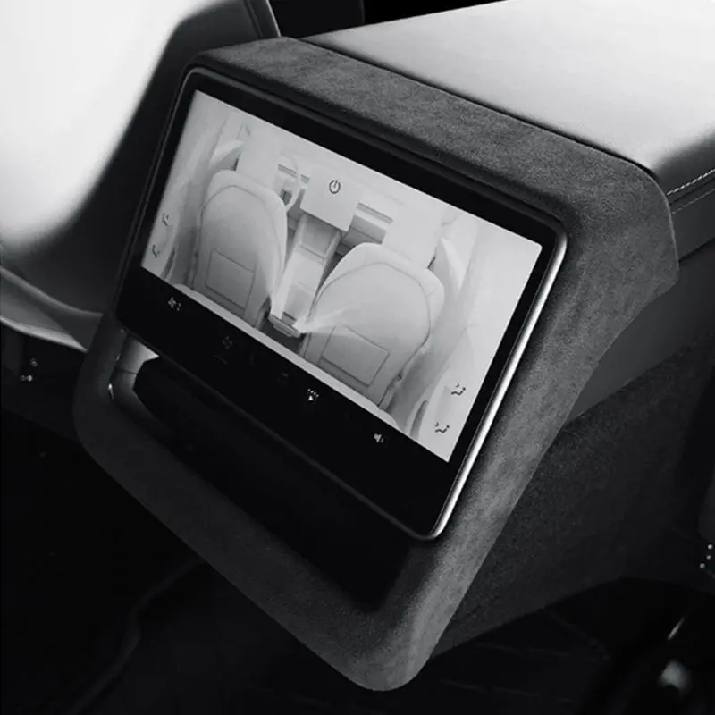 Rear Display Frame In Tumbled Leather For Model 3 Highland / Model Y Juniper 1