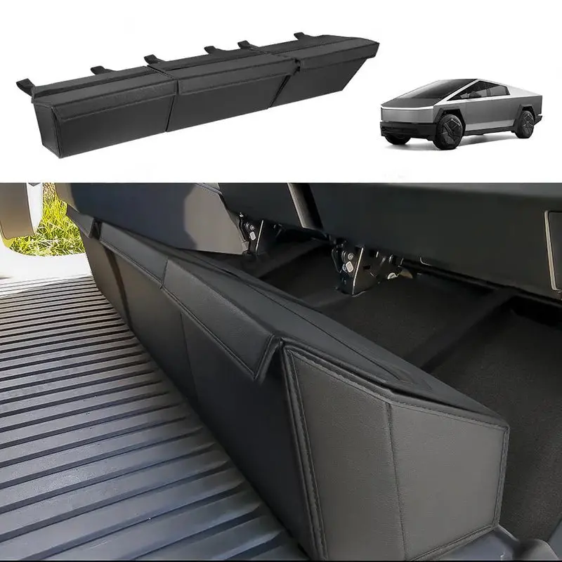 Rear Underseat Storage Box Foldable Organizer For Cybertruck 1