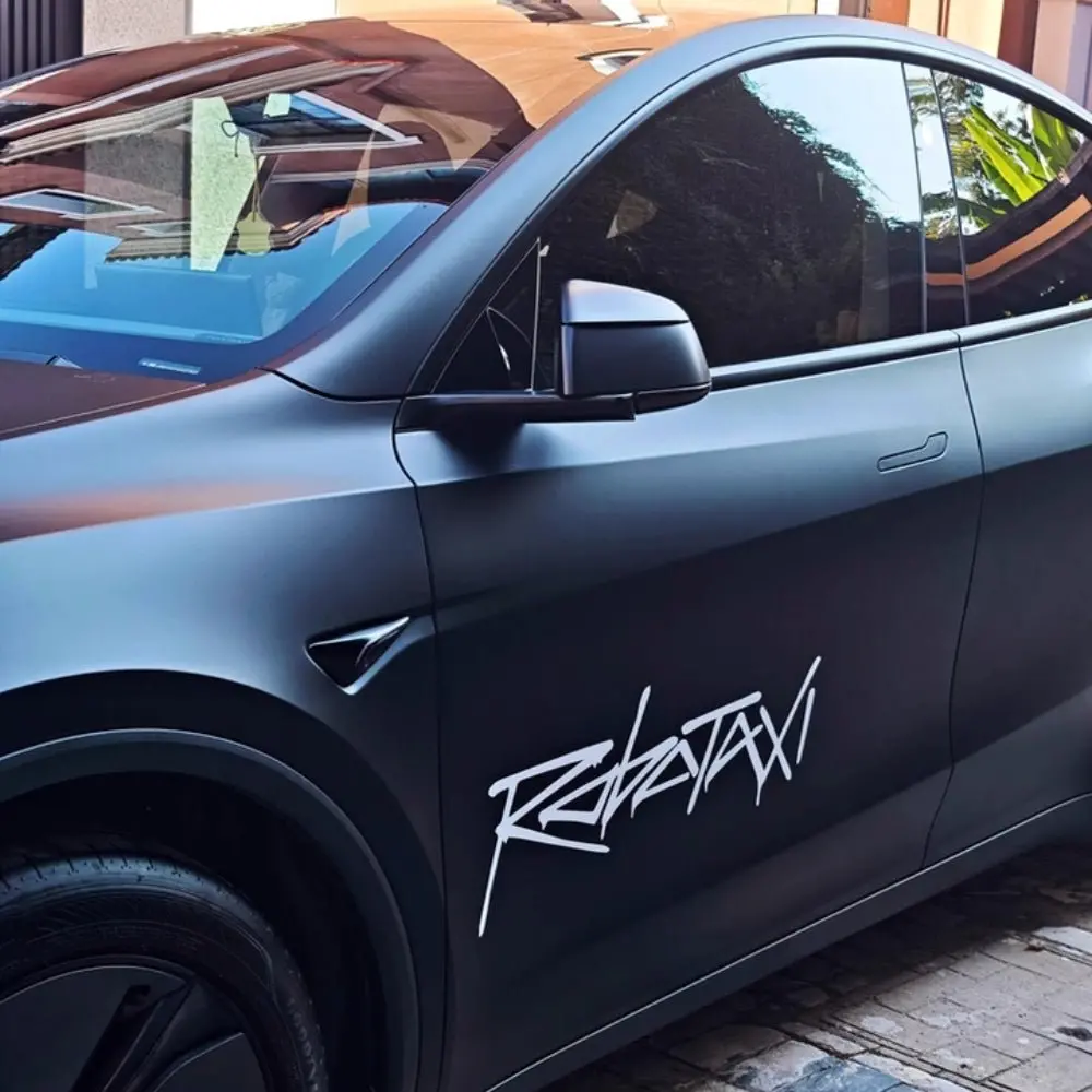 Reflective Robotaxi Decal | Tesla Body & Window Waterproof Pvc Sticker 1
