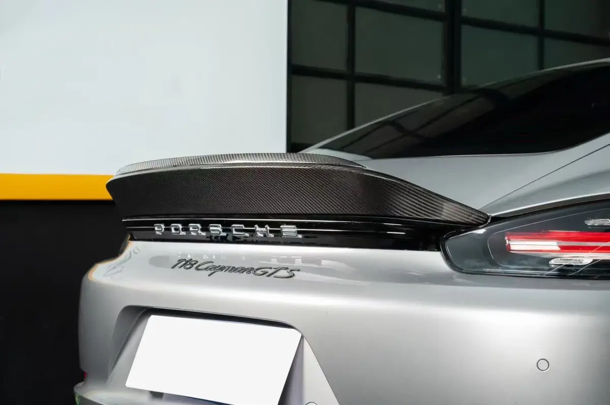 Carbon Fiber Rear Ducktail Spoiler For Porsche 718 Boxster & Cayman 1