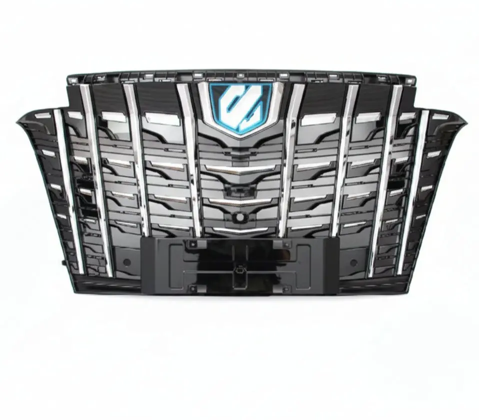 Denza D9 Alphard Style Silver & Black Front Grill Set 1