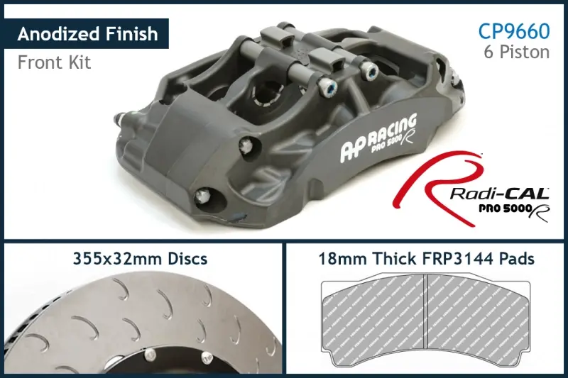 Ap Racing 6 Pot Cp9660 Pro 5000R Front Brake Kit W/ 355Mm Disc 1
