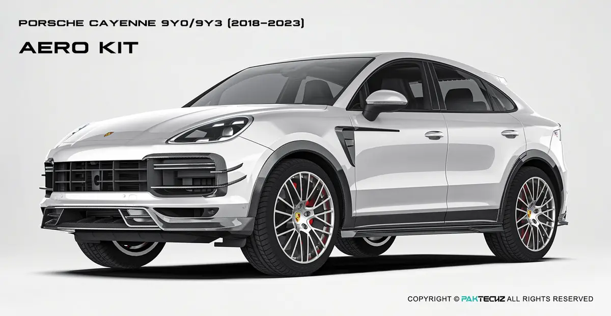 Paktechz Dry Carbon Fiber Aero Body Kit For Porsche Cayenne 9Y0 / Cayenne Coupe 9Y3 2018-2023 1