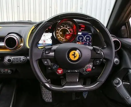 Ferrari 812 Superfast Leather & Carbon Fiber Led Steering Wheel 1