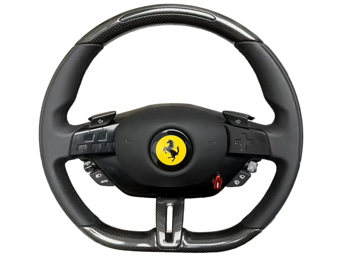 Ferrari Purosangue Leather & Carbon Fiber Led Steering Wheel 1