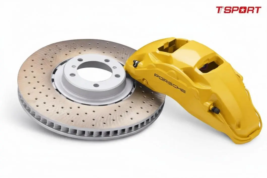 Ttsport High Carbon Brake Discs For Porsche Cayenne / Panamera / Taycan 1