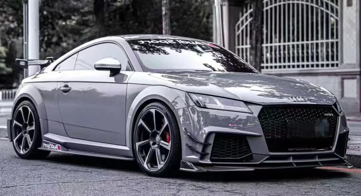Audi Ttrs Mk3 2016-2019 Audi Sport Style Carbon Fiber Front Lip Spoiler 1