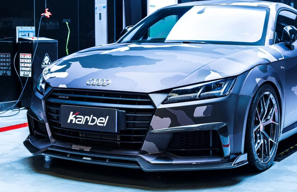 Karbel Carbon Dry Carbon Fiber Front Lip Splitter For Audi Mk3 Tts & Tt S-Line 2015-2019 1