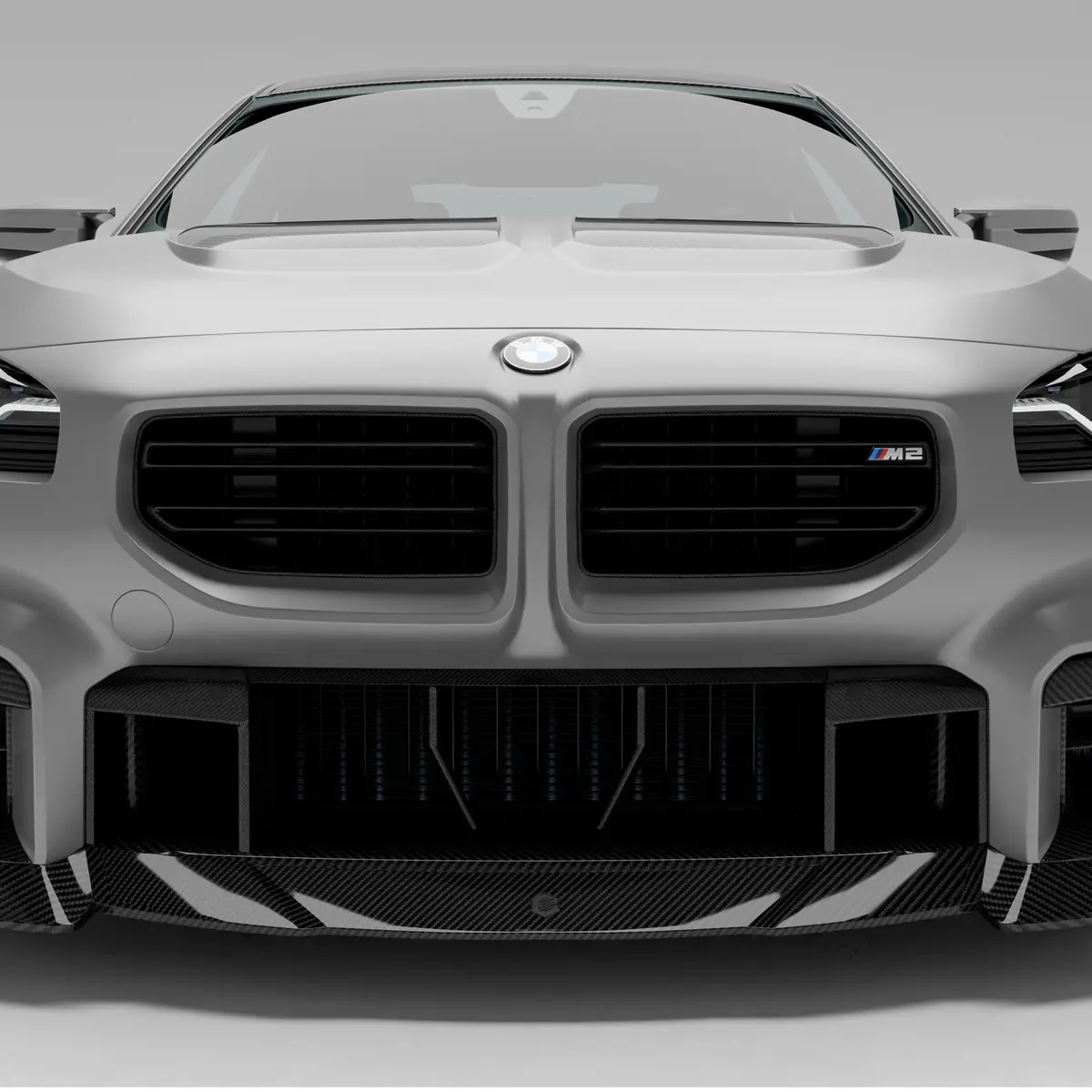 Revozport Bmw M2 G87 Coupe 2023+ Dry Carbon Fiber Front Bumper Center Trim 1