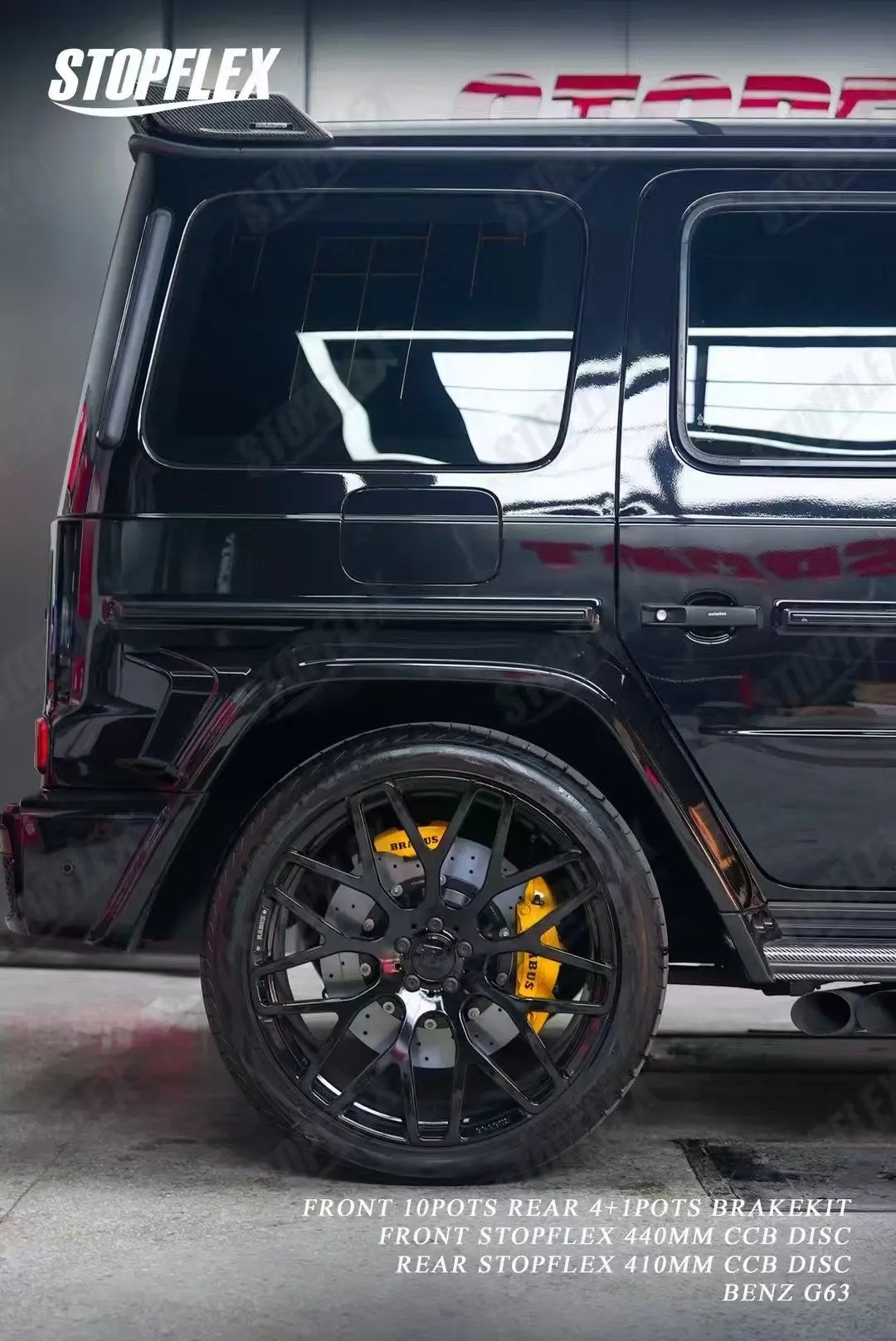 Akebono 10 Pot X Stopflex Carbon Ceramic Discs Full Brake Kit For Mercedes-Benz G-Class G63 W463 / W463a / W464 6
