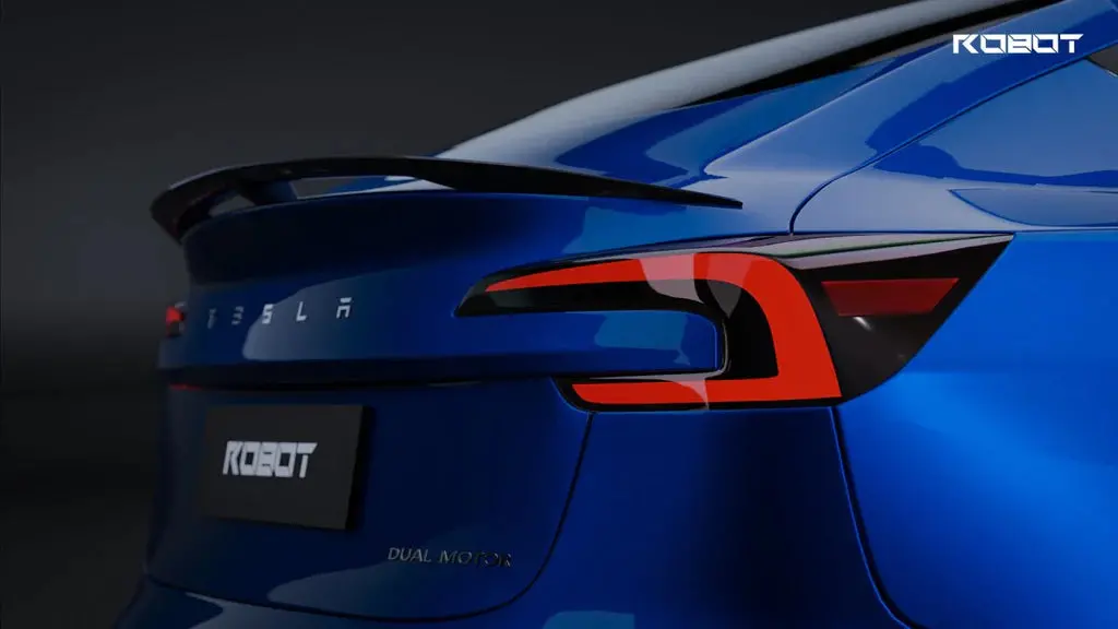 Robot Craftsman " Hidrogai " Rear Spoiler For Tesla Model 3 Highland 2023+ 1
