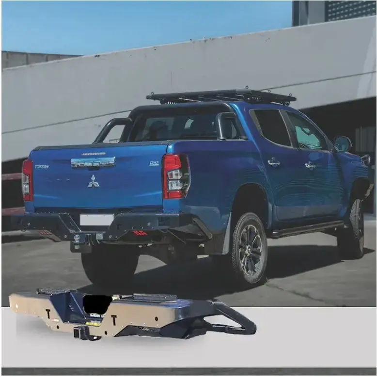 Rockamor Elite Steel Rear Step / Towbar To Suit Mitsubishi Mr Triton 2019+ Glx/Glx+/Gls/Glsr 1