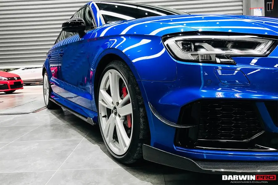 Darwinpro 2019-2020 Audi Rs3 Bkss Style Carbon Fiber Front Canards 1
