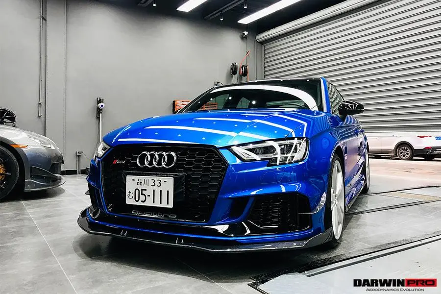 Darwinpro 2019-2020 Audi Rs3 Bkss Style Carbon Fiber Front Lip 1