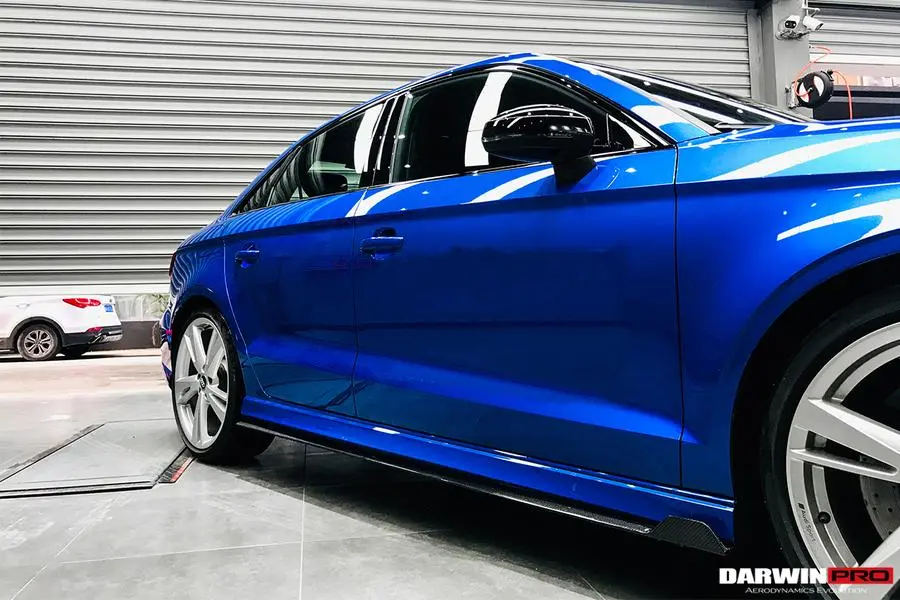 Darwinpro 2019-2020 Audi Rs3 Bkss Style Carbon Fiber Side Skirts 1