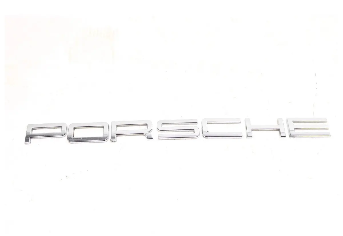 "Porsche" Silver Rear Bumper Emblem For Porsche 1