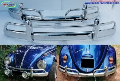 Bumper Set Stainless Steel, Usa Spec Beetle 1955-72 1