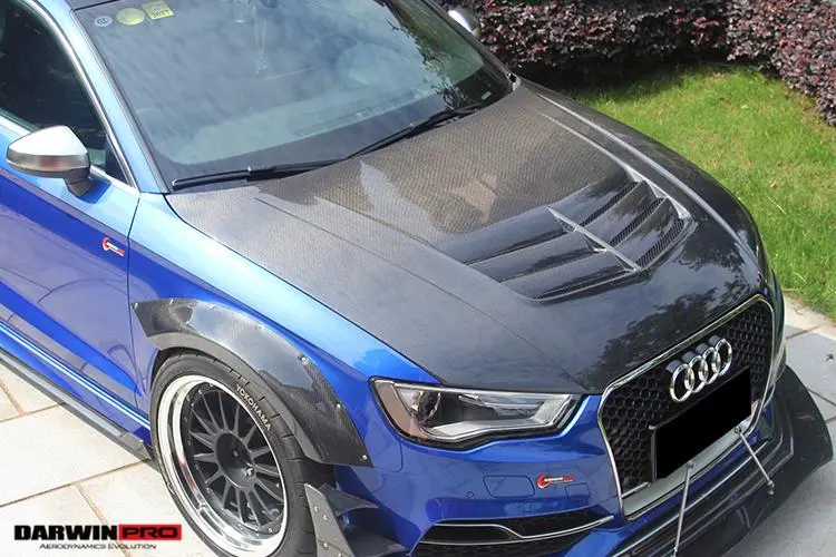 Darwinpro 2013-2016 Audi S3/ A3 Sline Sedan Bkss Style Hood 1