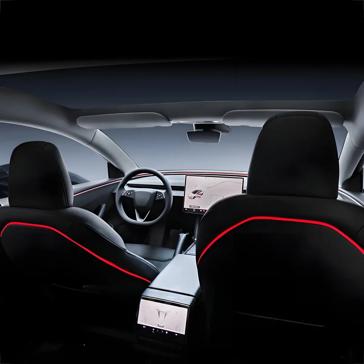 Seat Back Ambient Lighting For Model 3 Highland & Model Y Juniper (2Pcs) | Tesery 1