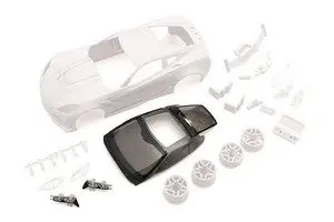 Mzn196 Corvette Zr1 White Body Set W/ Wheels 1