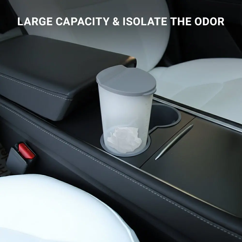 Silicone Car Trash Can For Model 3/Y/X/S | Vehicle Garbage Organizer 1