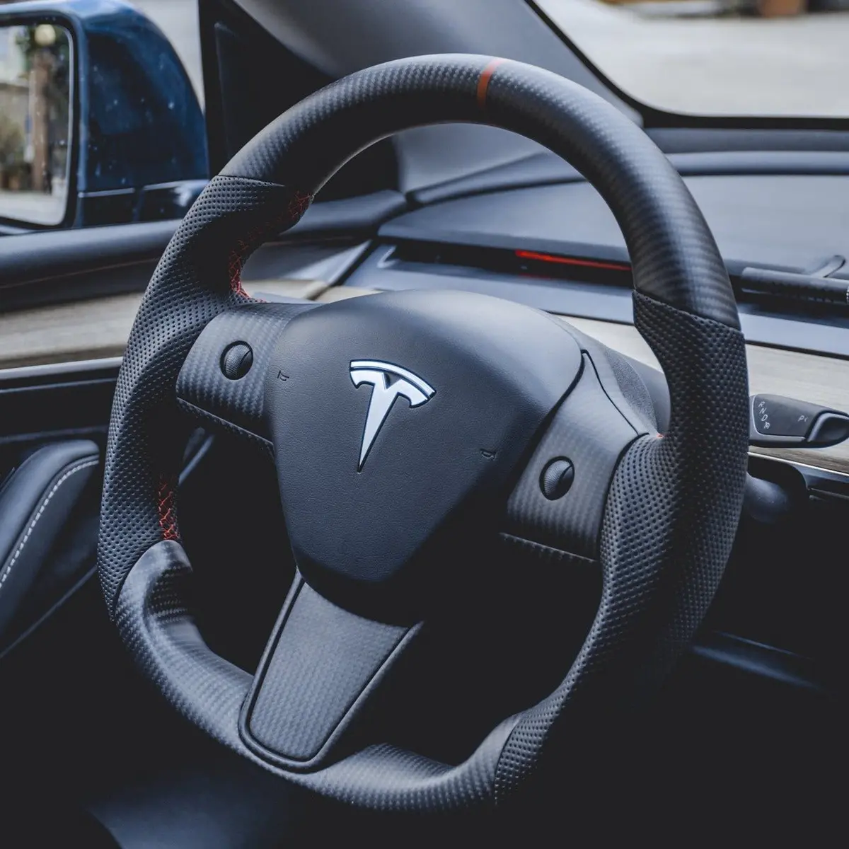 Tesery Sport Carbon Fiber Steering Wheel For Tesla Model 3 / Y【Style 25】 1