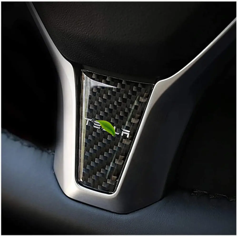 Steering Wheel Interior Sticker For Tesla Model S Model X 2016-2019 1