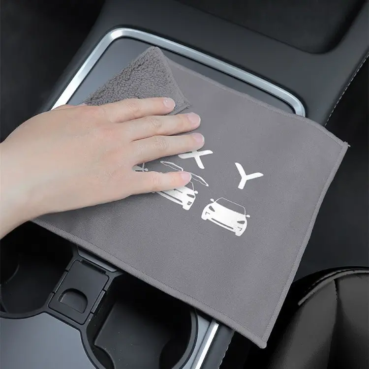 Premium Dual-Sided Car Cleaning Towel | Suede & Coral Velvet | 30×30Cm | 3 Colors 1