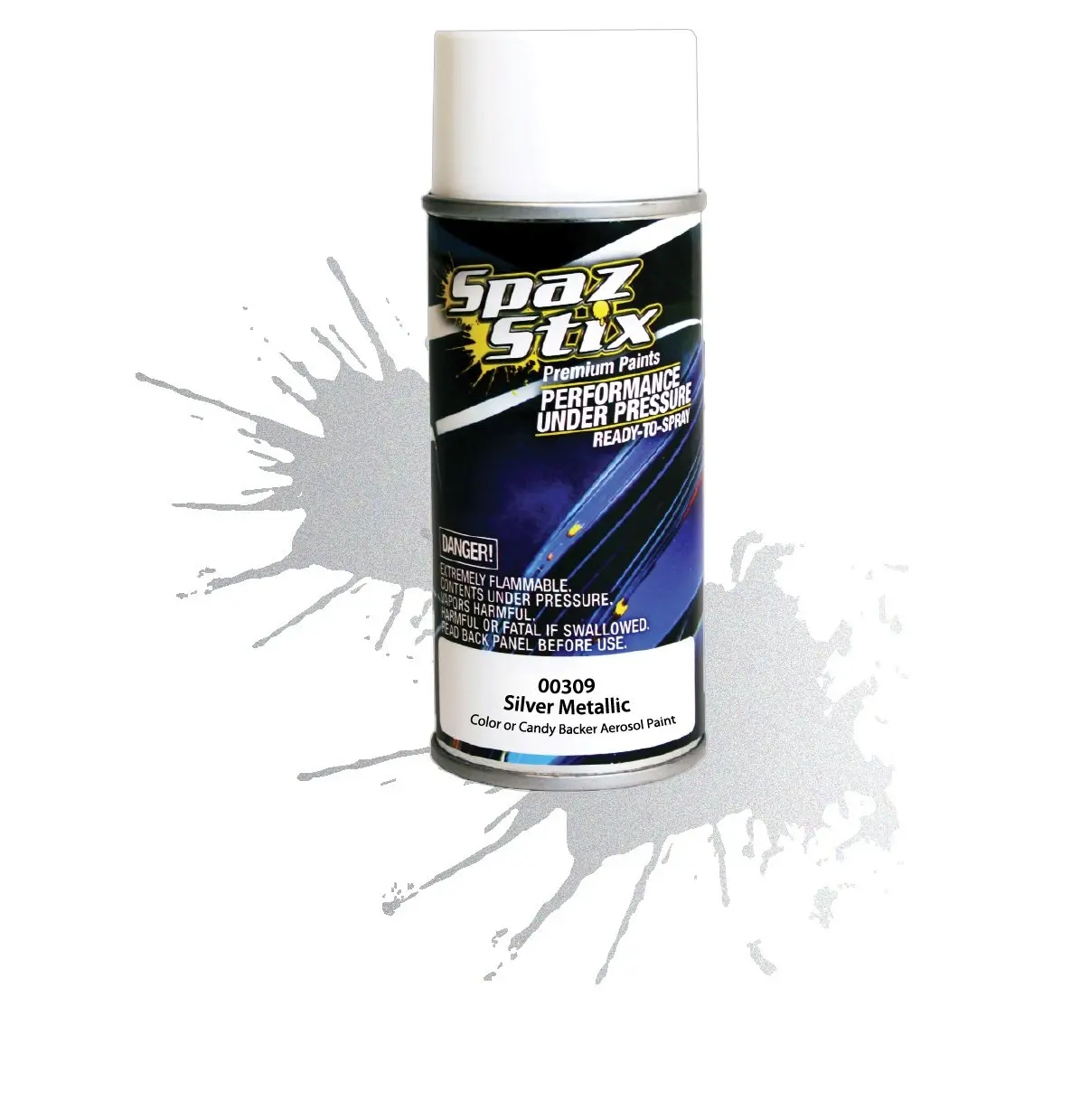 00309 Metallic Silver/Candy Backer Aerosol Spray Paint 3.5Oz Bottle 1