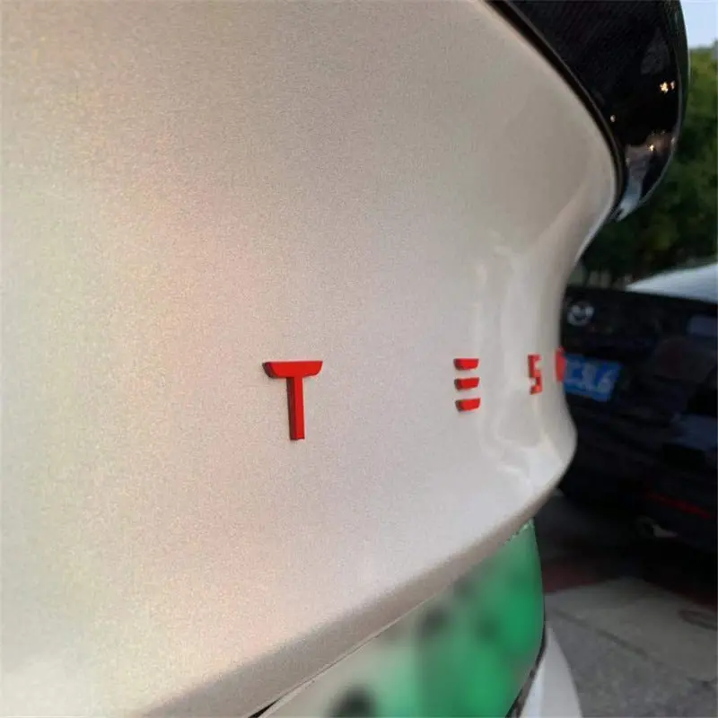 Tailgate Lettered Rear Logo Replacement For Tesla Model 3/Y 1