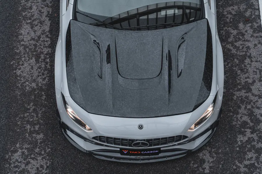 Takd Carbon Double-Sided Carbon Fiber Hood Bonnet For Benz A45 A35 A220 A250 W177 1