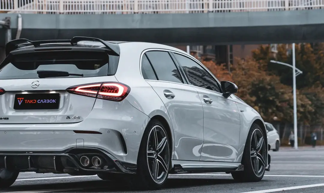 Takd Carbon Fiber Side Skirts For Mercedes Benz A45 A35 A220 W177 2019+ 1