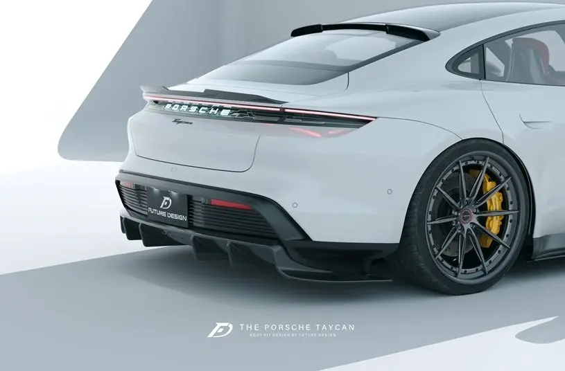 Future Design Carbon Fiber Rear Diffuser For Porsche Taycan 2020+ 1