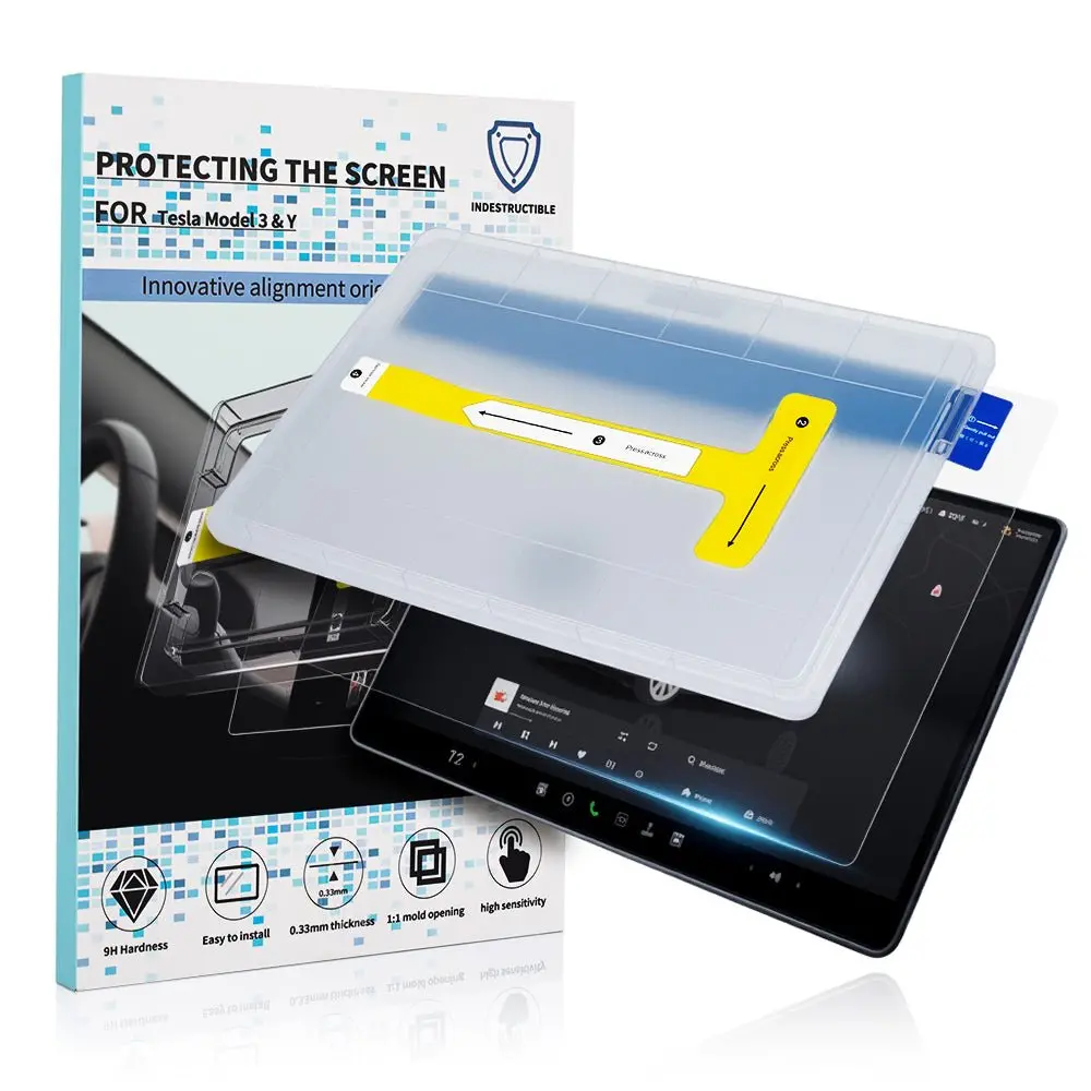 Tempered Glass 9H Screen Protector For Tesla Model 3 / Y 1